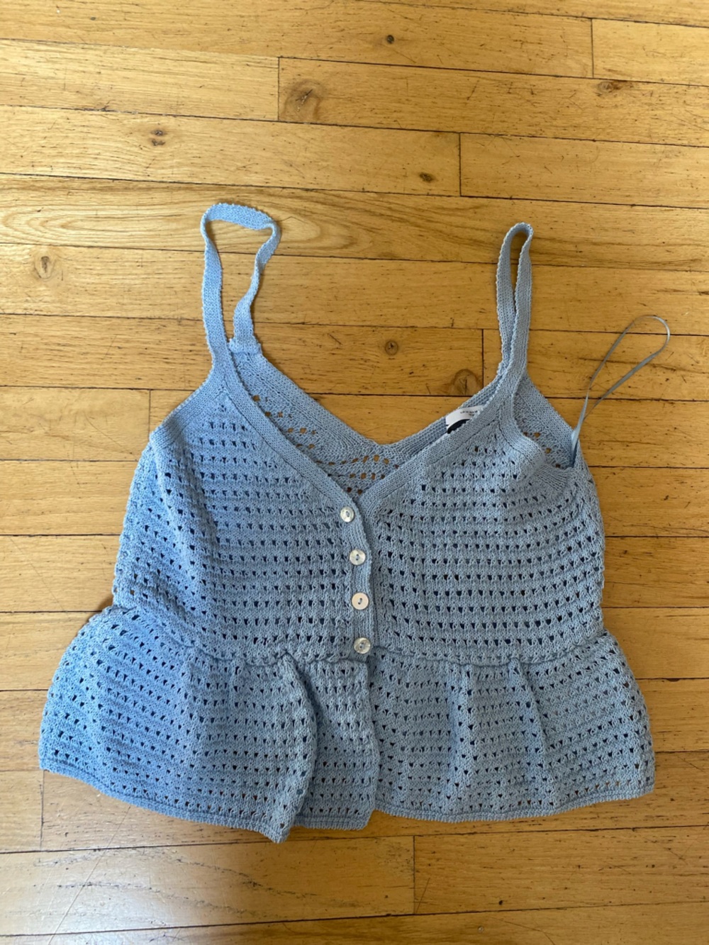 Zara gorgeous  blue  sleeveless sweater. Size medium. New without tags.